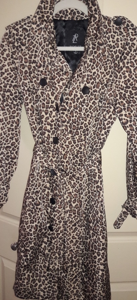 Rachel Zoe leopard Trench coat